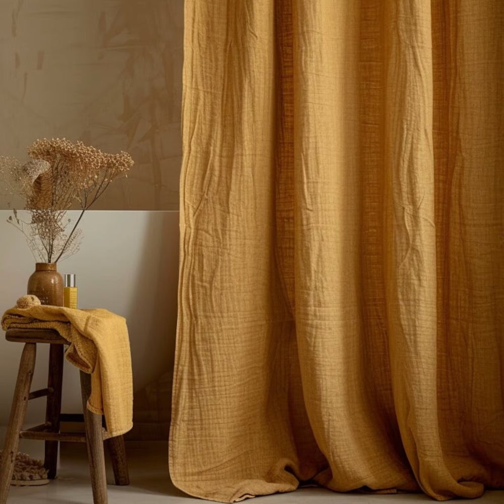 Linen Shower Curtain Livingroom Curtain Customshower Curtain Cafe Curtain