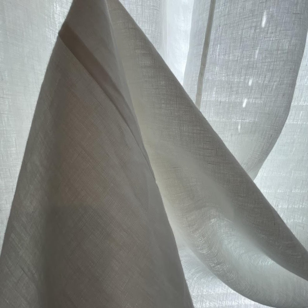 Custom Size Extra Wide Linen Curtain, Washed Soft Linen, Extra Long Cafe Curtain, Tietop, Eyelet