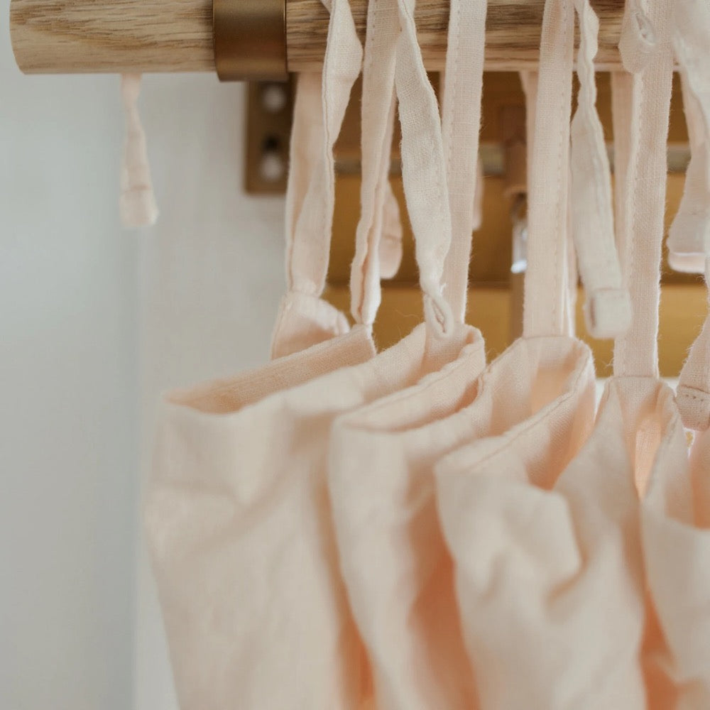 Linen Curtain (1 Panel) with Ruffles, Ruffled Cafe Curtain, Cloth Divider, Flax Curtains, Natural