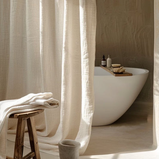 Linen Shower Curtain Livingroom Curtain Customshower Curtain Cafe Curtain