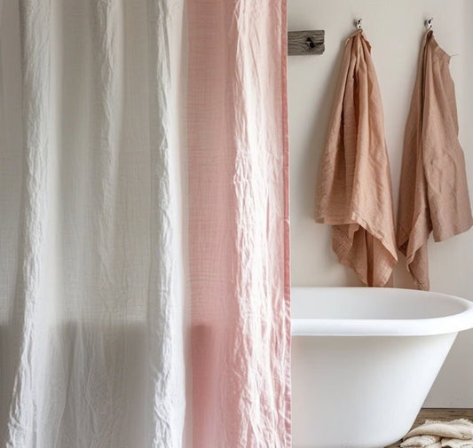 Customshower Curtain in Dual Tones, Livingroom Curtains Cafe Curtain Designs Cloth Divider Tietop Curtain Eyelet Linen